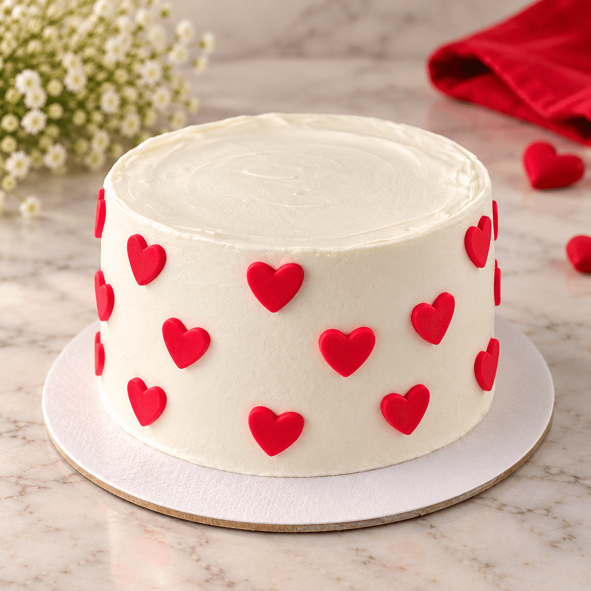 Sweet Valentine Hearts Bento Cake — handcrafted bento cake by The Cake Walk
