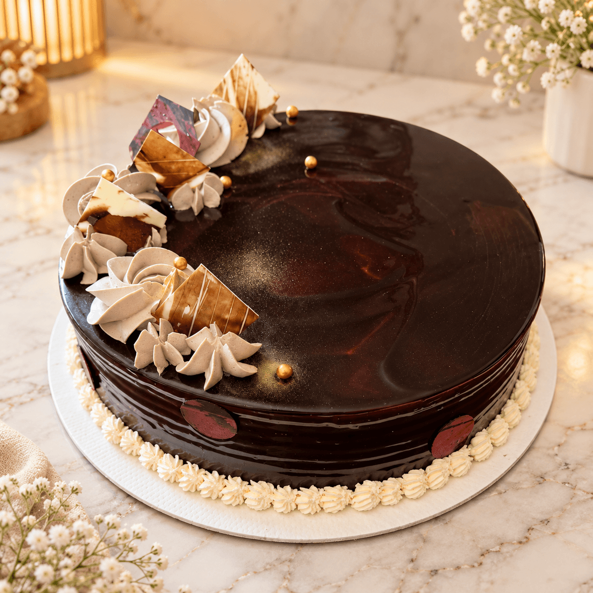 Signature Chocolate Truffle Cake — handcrafted birthday cake by The Cake Walk
