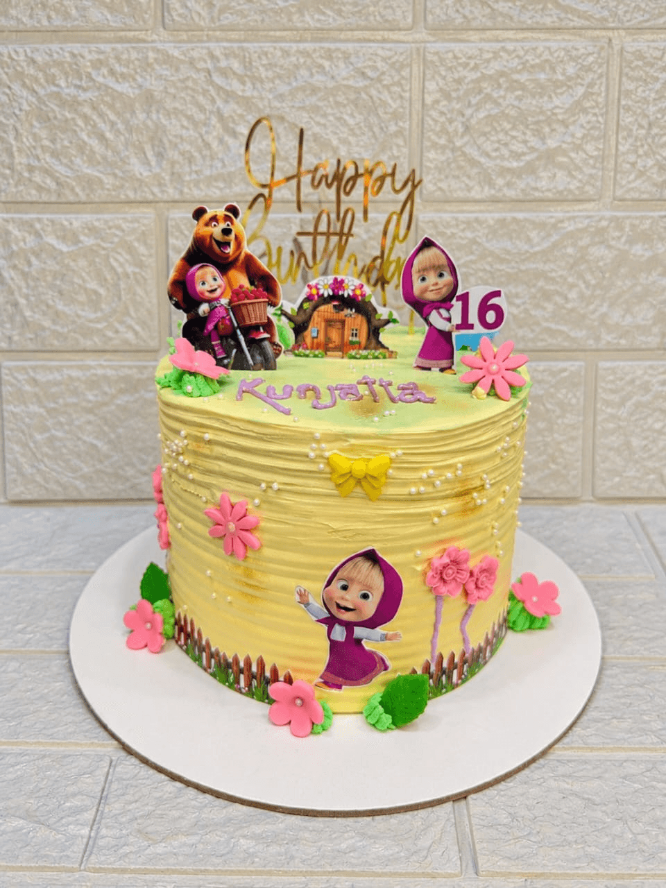 Masha & Bear Theme Custom Cake — handcrafted custom cake by The Cake Walk