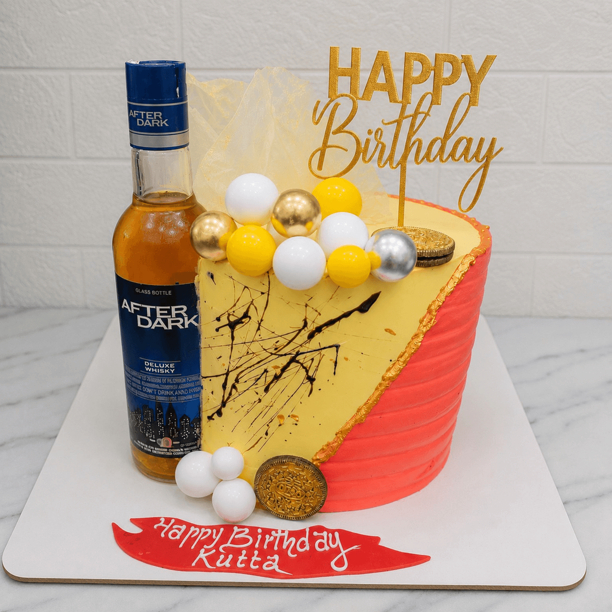 Royale Tiered Celebration Cake — handcrafted custom cake by The Cake Walk