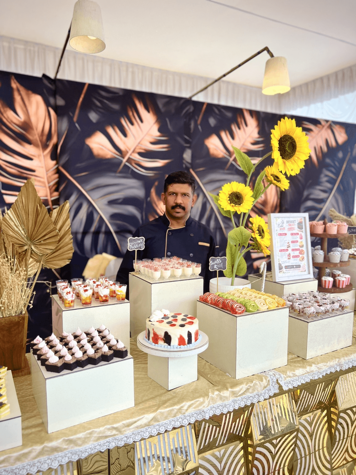Artisan Pastries & Macaron Tower — handcrafted dessert buffet cake by The Cake Walk