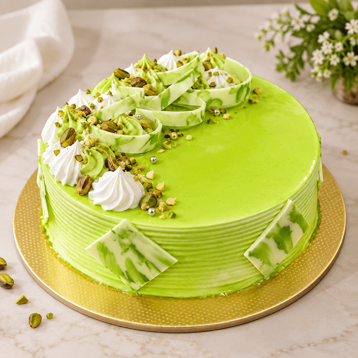 Crisp Green Apple Patisserie Cake — handcrafted fruit cake by The Cake Walk