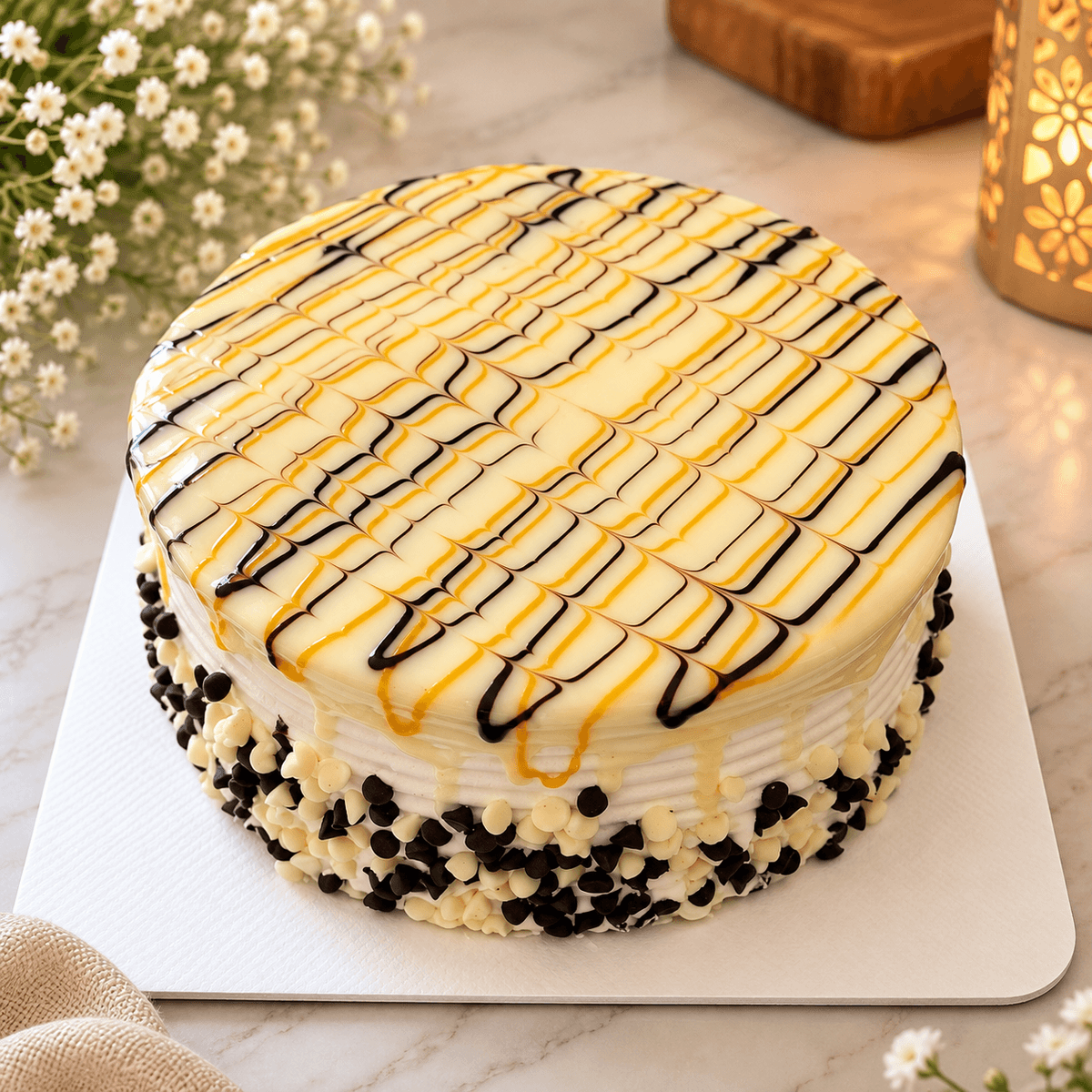 Summer Fresh Mango Glaze Cake — handcrafted fruit cake by The Cake Walk