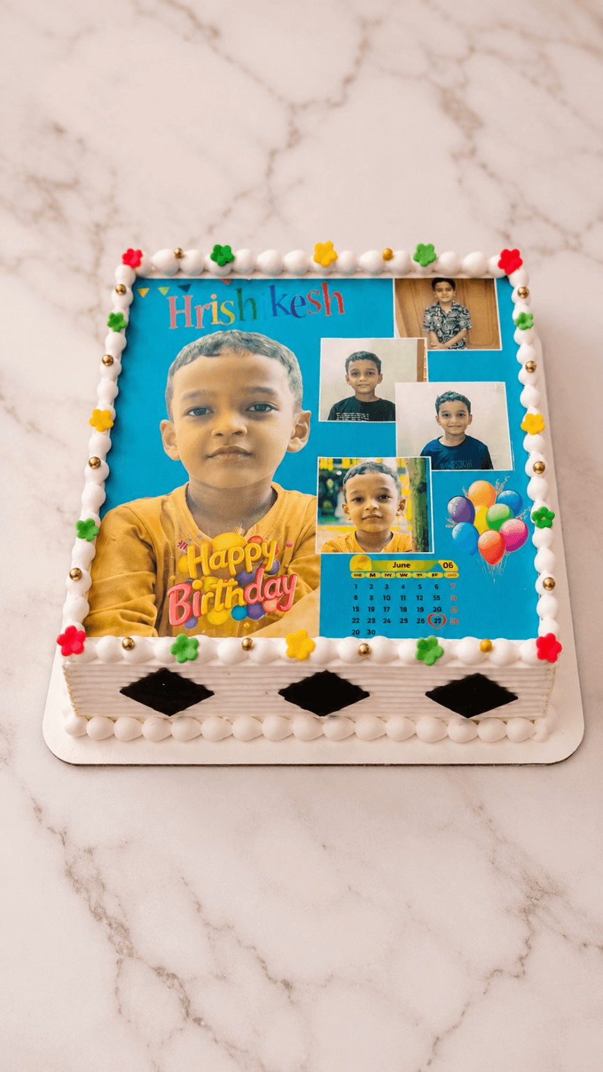 Personalized Memory Frame Cake — handcrafted photo print cake by The Cake Walk